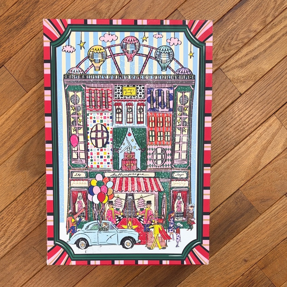 Anthropologie 24 days of beauty Christmas 2024 Empty Illustrated Box